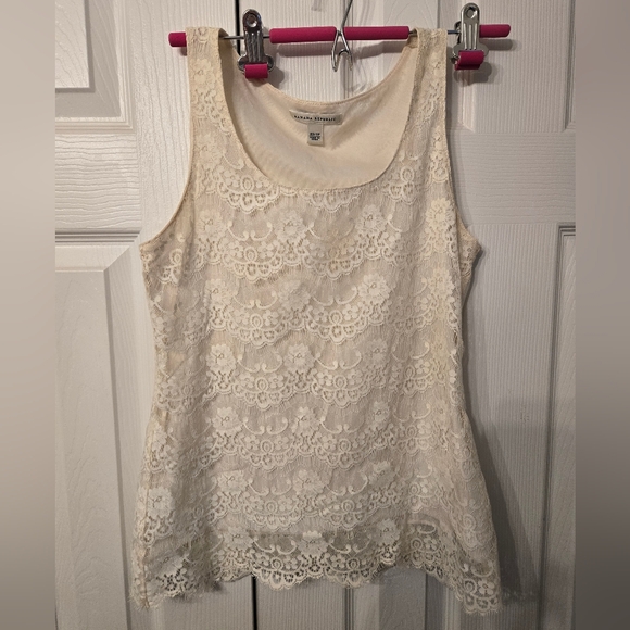 (XS) Banana Republic Lined Lace Top - Picture 1 of 4